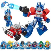 【hot sale】 ✌♕✕ B02 LELE 8pcs/set Transformers Robot Building Blocks Minifigures Optimus Prime Doll Blocks Toys