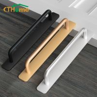 ♣ↂ❉ Punch-free Door Handle Aluminum Kitchen Cabinet Pulls Self-adhesive Toilet Window Sliding Door Knobs Furniture Hardware Handles