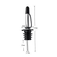 New Product 8Pcs Wine Stopper Pours Liquor Pourers Stainless Steel Speed Pourer Tapered Spout With Hooded Dust Caps