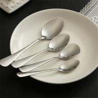 1pc Hight Quality Short Handle Sugar Spoon Dessert Coffee Stainless Steel Sharp Spoon Kitchen Tableware