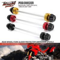 ✔☌ล้อหลังรถจักรยานยนต์ป้องกันตัวเลื่อนแบบส้อมสำหรับ DUCATI 1098/S/R Diavel 1260 MONSTER 1200 S R หลอดสวิงอาร์มป้องกันการตก