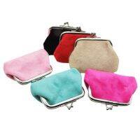 【CW】 Corduroy Small Wallet Color Card Holder Ladies Hasp Coin Purse Female Clutch Handbag Tote