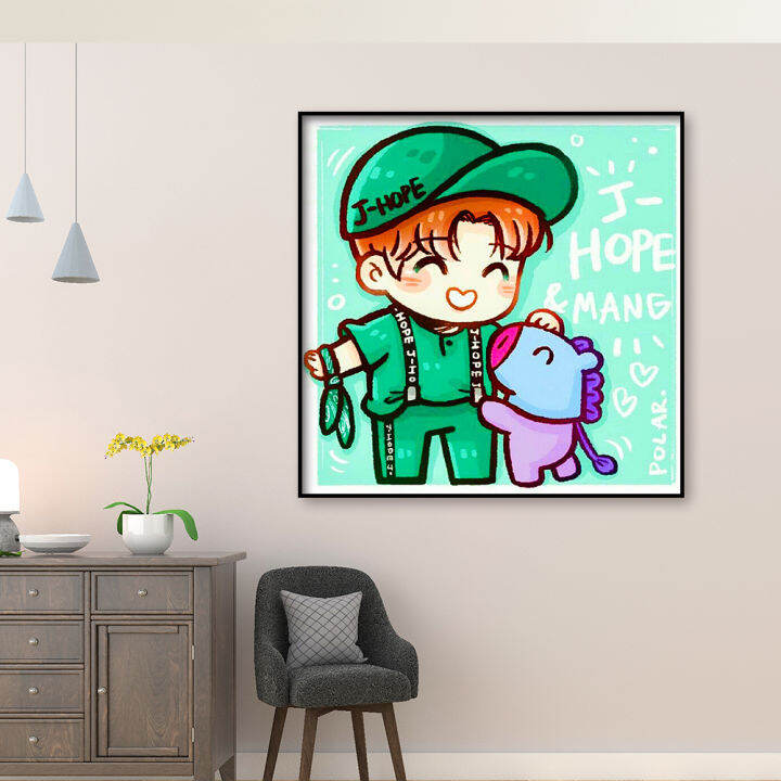 30x30ซม-5d-diy-ภาพวาดการ์ตูนเพชร-kpop-bts-full-ลูกปัดทรงกลมชุดภาพติดผนัง