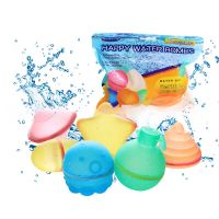 6Pcs Reusable Water Bomb Splash Balls Water Balloons Absorbent Ball Pool Beach Play Toy Pool Party Favors Kids Water Fight Toys Balloons