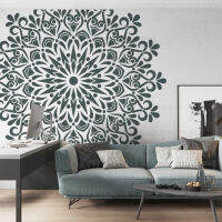 160 ซม. - 240 ซม. ลายฉลุ Mandala ขนาดใหญ่พิเศษรอบสำหรับภาพวาด Big Wall ดอกไม้ชั้นแม่แบบสีผนัง Decors รูปแบบ S244-zhedun82