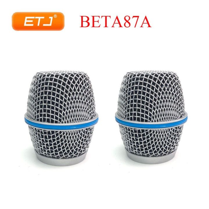 2ชิ้นไมโครโฟน BETA87A อุปกรณ์เปลี่ยนหัวบอลอุปกรณ์ A1c-07สีเงิน