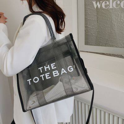 The Tote Bags For Women 2023 Summer New Luxury Designer Handbags Transparent Big Clear Beach Shopping Bag Large Tote bag Purse