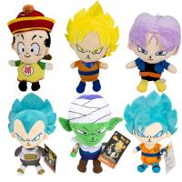 【YF】 6 Style Dragon Ball Plush Stuffed Toys Anime Figure Vegeta Saiyan Goku Piccolo Cartoon Doll Kids Xmas Birthday Gifts
