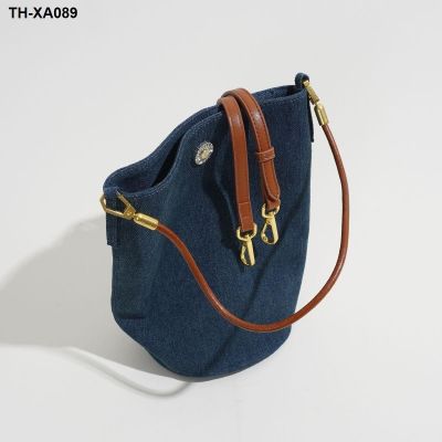 Take charge of homemade Z displacement of attacking a romantic rival cowboy sweet cool blue bucket bag underarm restoring ancient ways one shoulder bag bag canvas bag