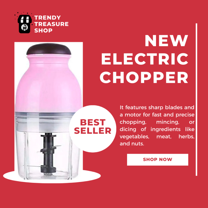 Mini Electric Meat Grinder Food Processor Lazada PH