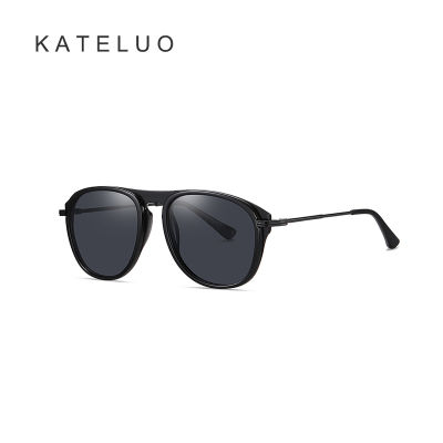KATELUO แว่นตากันแดดผู้ชายผู้หญิงวินเทจ Unisex แฟชั่นกลางแจ้งคลาสสิกเลนส์ UV400แว่นโพลารอยด์อุปกรณ์เสริมแว่นตาย้อนยุคสำหรับผู้ชาย3365