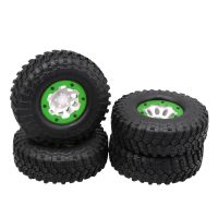 4 PCS SCX10 AX10 Inflatable Pneumatic Beadlock Tire Wheel for 1/10 RC Crawler Truck Wraith SCX10 ,White