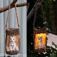 Led Solar Light Outdoor Tree Stump Animal Hanging Chandelier Garden Landscape Decorative Holiday Light Halloween Decoration