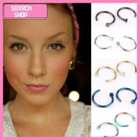 SQXRCH SHOP 3/5/10PCS 8mm แฟชั่น คลิปออน มีเสน่ห์ แหวนจมูก เครื่องประดับร่างกาย ไม่เจาะ ห่วงจมูก