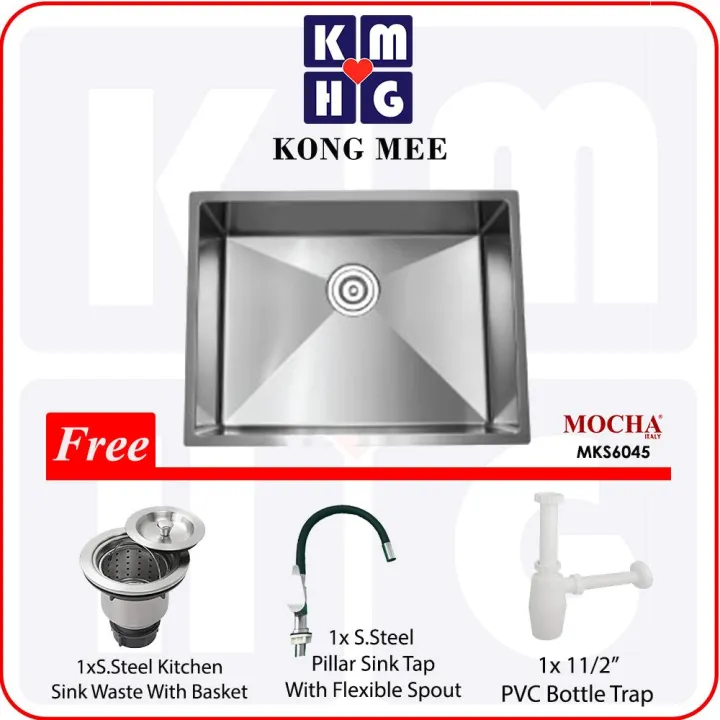 Mocha Italy - Handmade Undermount Kitchen Sink (Stainless ...