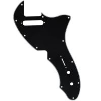 Black 3ply e Thinline Pickguard Guitar Pick Guard for FD Plate with Screws Fit 69 ecaster Thinline Re-issue Guitar Part