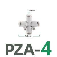 Pza Cross อุปกรณ์นิวเมติก4-12มม. สายเชื่อมซีรีส์บูติกสีขาวสำหรับหัวต่อคอมพิวเตอร์แบบปลั๊กอินด่วนแบบ Pza