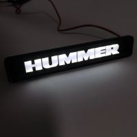 ป้ายติดรถสำหรับไฟโลโก้รถ HUMMER โคมไฟตกแต่งไฟ LED ย่างตาข่ายด้านหน้า LED สำหรับ H2 H1ฮัมเมอร์ H3สติกเกอร์ติดกระจังหน้ารถ HX