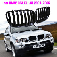 ด้านหน้าเงาสีดำไตกีฬาลูกกรงฮู้ดย่างสำหรับ BMW E53 X5 LCI 2004 2005 2006รถจัดแต่งทรงผม