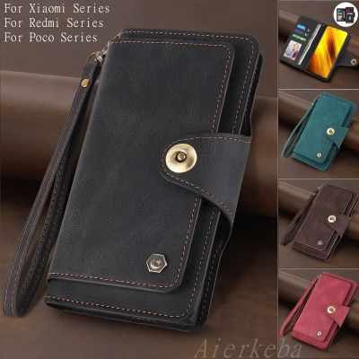 「Enjoy electronic」 Leather Flip Wallet Case For XiaoMi 12 11T Mi Poco X3 F3 M4 X4 Pro NFC RedMi Note 11 11S 10 10S Pro 5G Card Slot Phone Bag Etui