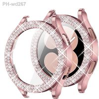 case for Samsung Galaxy Watch 4 Case 40mm 44mm Accessories Bling Fashion Two Rows Diamond bumper Galaxy Watch 5 Protector Cover