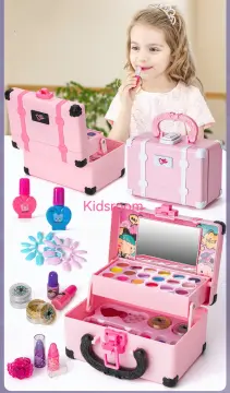  Kids Real Makeup Kit for Little Girls:with Blue Dream Bag - Real,  Non Toxic, Washable Make Up Dress Up Toy - Gift for Toddler Young Children  Pretend Play Set Vanity for