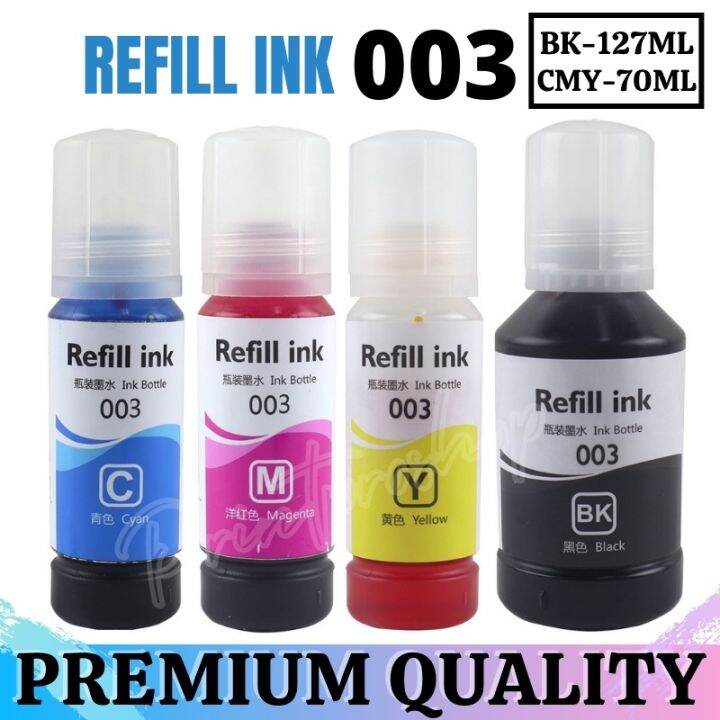 Premium 003 Dye ink Compatible for Epson L1110 L3110 L1210 L1250 L3210 ...