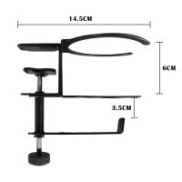 2 in 1 PC Gaming Headset Stand 360 Rotating Headphone Cup Holder Wall Hook Mount Earphones Stand Display for Headsets