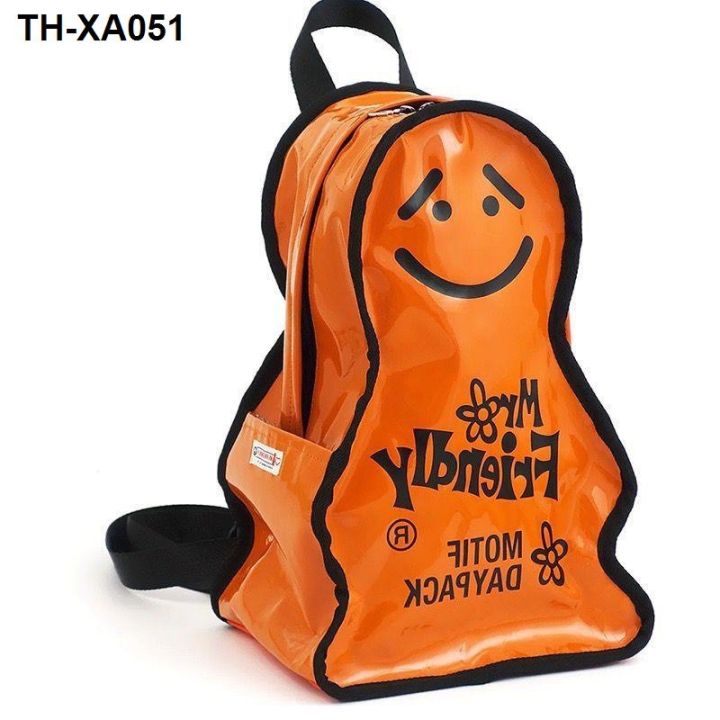japans-new-niche-cute-gingerbread-man-backpack-childrens-cartoon-leisure-travel-bag-waterproof-storage
