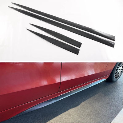 สติกเกอร์รถคาร์บอนไฟเบอร์ติดรถยนต์สำหรับ Mercedes Benz 2022 C-Class ตัวรถ/ตัวป้องกันขอบด้านข้างประตูกันรอยขีดข่วนตกแต่งขอบ87Tixgportz