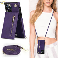 KISSCASE Crossbody ซิปผู้ถือซองหนังสำหรับ iPhone 14 13 12 11 Pro Max X XR XS 6 6วินาที7 8บวกช่องเสียบการ์ดกระเป๋าสตางค์กรณีโทรศัพท์สำหรับ Iphone 14 Pro 14บวกกรณี