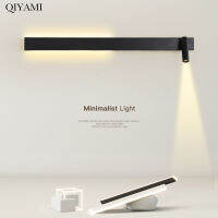 Modern Strip Minimalist Wall Light With Spotlight For Bedroom bedside Hall Home Lights Sofa Background Indoor Home Deco Lighting