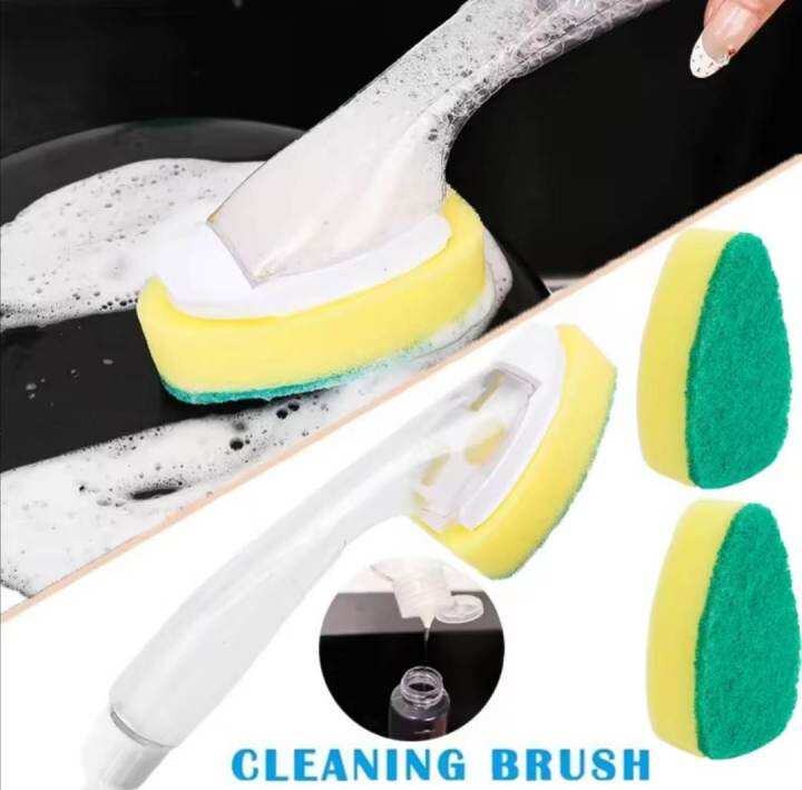 GREENLANS Multifunction Washing Up Brushes Add Detergent Liquid