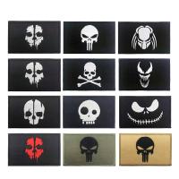 【YF】 1PC skull Punisher Stripes Badge tags chevrons Iron Or embroidered