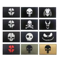 【YF】﹊☍ﺴ  1PC skull Punisher Stripes Badge tags chevrons Iron Or embroidered