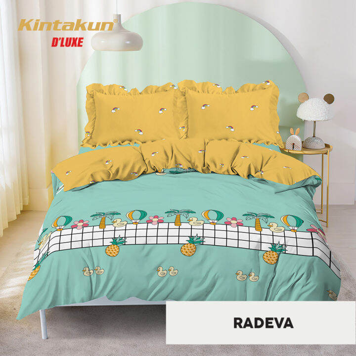 Kintakun D`Luxe Bed Cover Set Uk. 160x200 QUENN Motif Radeva Lazada