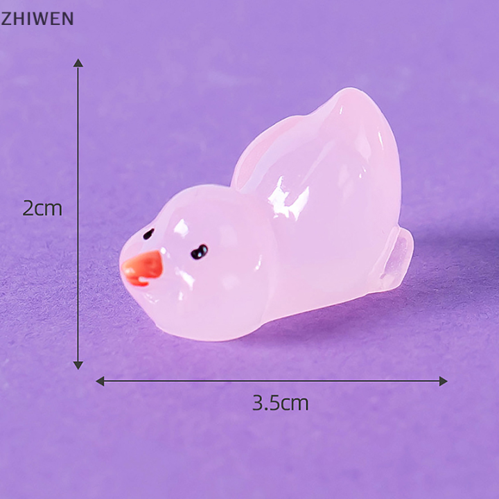 zhiwen-ตุ๊กตาของเล่นเรซินแผงหน้าปัดรถยนต์ขนาดเล็กเรืองแสงรูปการ์ตูนสี-hiasan-taman-rumah-ของขวัญเครื่องประดับรถยนต์น่ารัก
