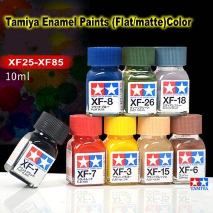 10ml Tamiya XF25XF85 Enamel Paint Flat/Matte Colors For Gundam Model Brush Spray Painting DIY