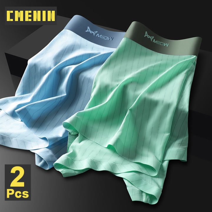 cmenin-miiow-2pcs-ขายร้อนไนลอนเซ็กซี่กางเกงในชายกางเกงบ็อกเซอร์กางเกงขาสั้นด่วนแห้งชุดชั้นในชายชุดชั้นในนักมวยกางเกงชั้นในผู้ชายtop-m1230