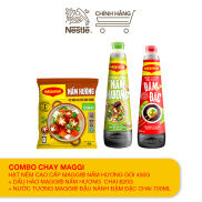 TẶNG 1 CHẢO 24CM Combo chay Maggi 1 nấm hương chay 450g + 1 dầu hào 820g +