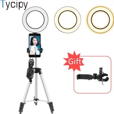 ✥▧ LED Selfie Lamp 20cm Ring Light Video Live 5500k Photo Studio Light for Smartphone Tripod with USB Plug