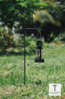 เสาตะเกียง ( Size S ) เสาแขวนตะเกียง เหล็กดัด ราวห้อยของแค้มป์ปิ้ง เสาปักลงดิน Camping Folding Lamp Post Pole Portable