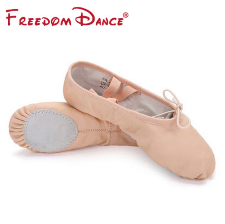 รองเท้าบัลเล่ต์หนังแท้สำหรับผู้หญิง-รองเท้าสำหรับสวมเต้นรำรองเท้าบัลเล่ต์สำหรับมืออาชีพ-sepatu-empuk-2022ยิมนาสติกโยคะ