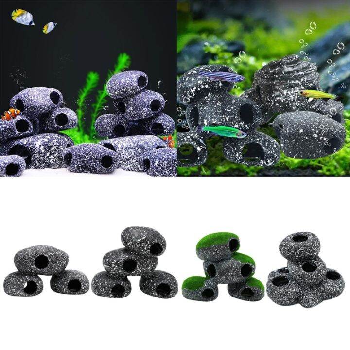 thumbnail image 2 of Mairuker Ceramic Mushroom House Aquarium Decorations, Cichlid Caves Gold Fish House For Betta Goldfishes Cichlid To Rest, Breed, Hiding, Fish Tank 2 of 12