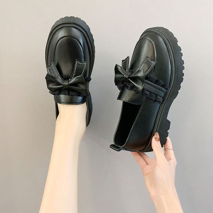 starlight-angela-free-shipping-ส่งฟรี-รองเท้าหนังฉบับภาษาเกาหลีของผู้หญิง2023ฤดูร้อนใหม่-ins-รองเท้าเดี่ยวหนารองเท้าเสริมส้น