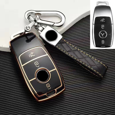รถ TPU Key Case Cover Key Case ป้องกันกรณี Key Chain เหมาะสำหรับ Mercedes-Benz W204 W205 W176 GLA CLA C-Class อุปกรณ์เสริม