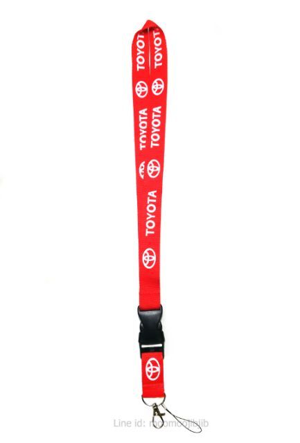 toyota-lanyard-ห่วงเล็ก-สายคล้องคอ-คล้องบัตร-toyota-สายหนา-2-5-ซม-สกรีนคมชัดไม่ลอก