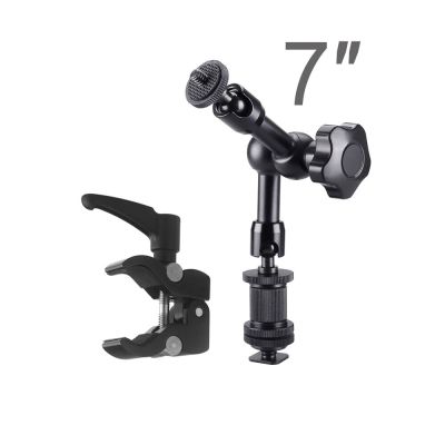 SLR Camera Metal Articulating 7 Inch Magic Arm Super Clamp For Flash LCD Monitor LED Video Light Accessory