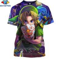 2023 NewSONSPEE 3D DR Zelda เกมแฟชั่นสบายๆหลวม Original Collar เสื้อยืดผู้ชายและผู้หญิงยอดนิยม Hip Hop แนวโน้ม Street บุคลิกภาพ