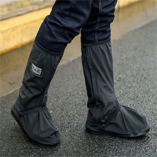 Rainproof shoes cover waterproof reusable motorcycle cycling bike thick - ảnh sản phẩm 1